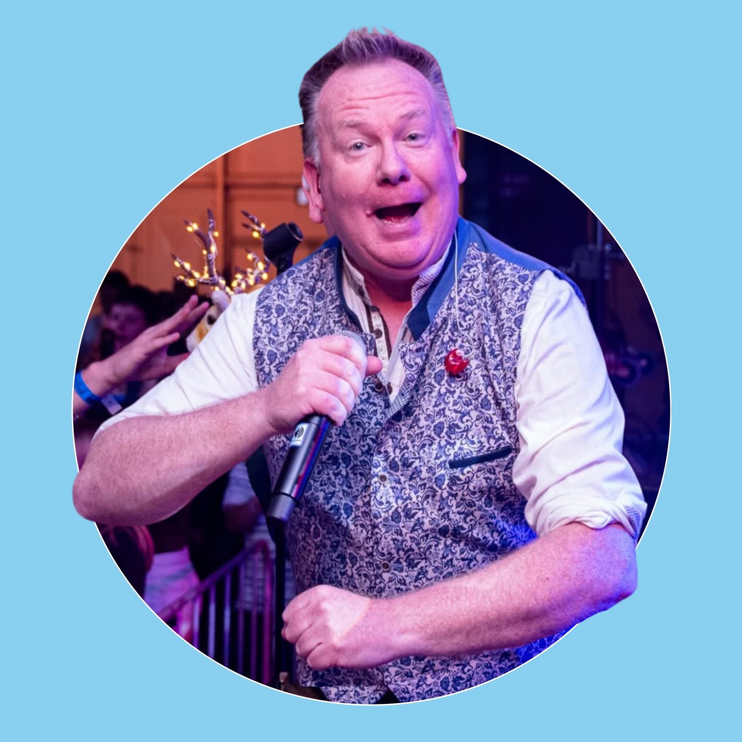 Feest tijdens een optreden van Ronald
